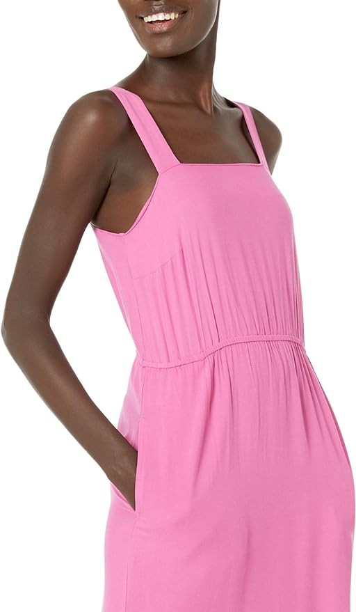 Amazon Essentials Women's Fluid Twill Tiered Fit and Flare Dress