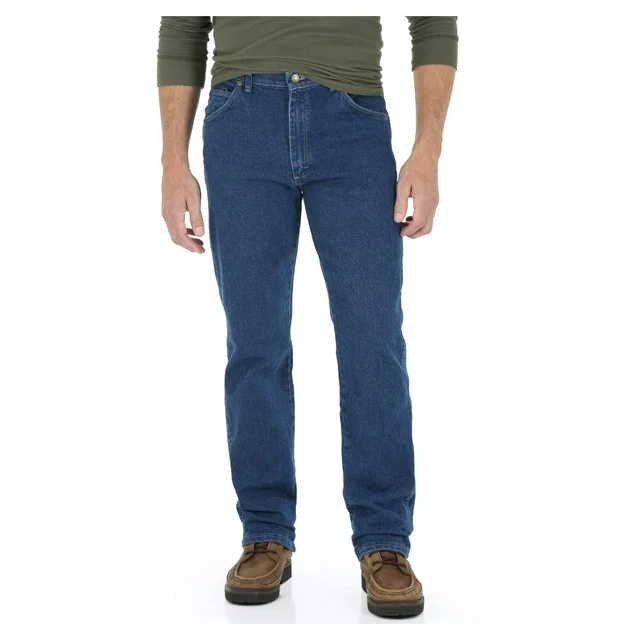 Wrangler Men's and Big Men's U-Shape Regular Fit Jean with Comfort Flex Waistband