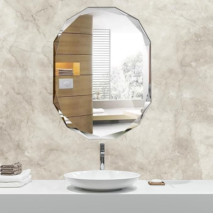 ELEMENTO 24” x 36” Black Metal Bathroom Mirror | Modern Rectangular Wall Mirror | Rounded Corners | Metal Frame with Tempered Glass | Matte Black Mirror for Bathroom Vanity