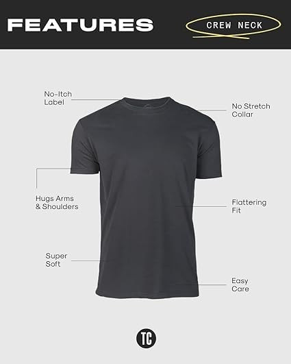 True Classic mens Classic 5 pack T-shirt